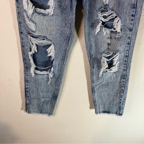 KANCAN High Rise Relaxed Distressed Tapered Jeans - Picture 6 of 10